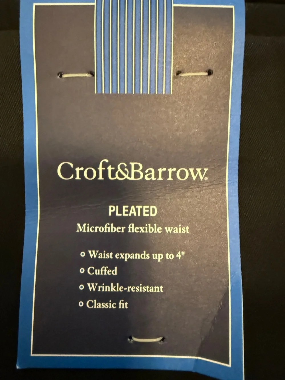Croft & Barrow Men’s Dress Pants – NWT– 34x32 – Pleated – Flexible Waist